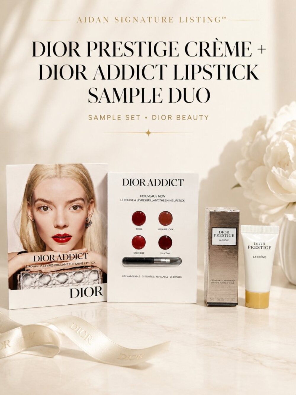 Dior Prestige Creme Travel & Dior Addict Lipstick Sample Duo